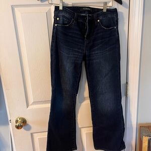 Flare dark blue jeans